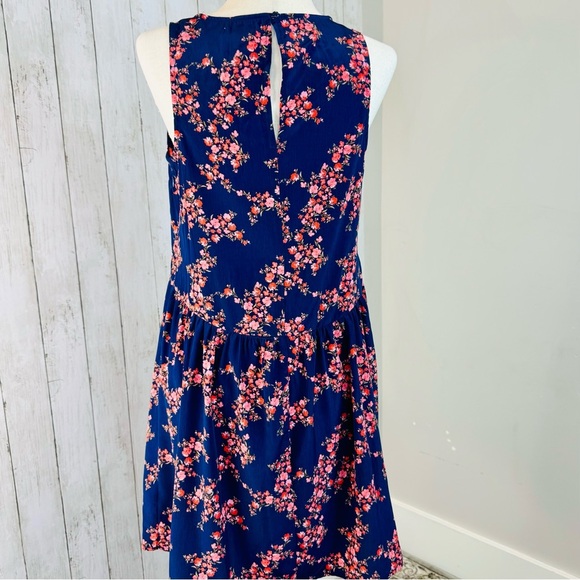 Old Navy | Navy Blue Floral Sleeveless Dress - Picture 7 of 12